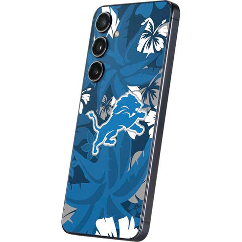 NFL Detroit Lions Tropical Print Galaxy S25 Skin